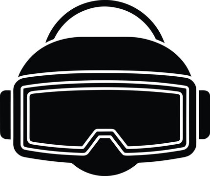 Augmented reality visor icon for futuristic technology and gaming