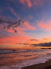 sunset over the sea 