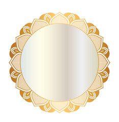 Golden circle frame border	