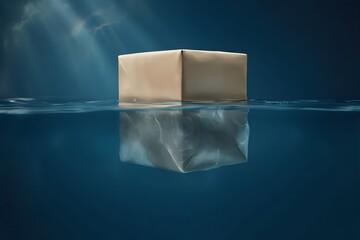 Box floating sea