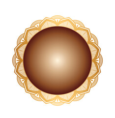 Golden circle frame border	