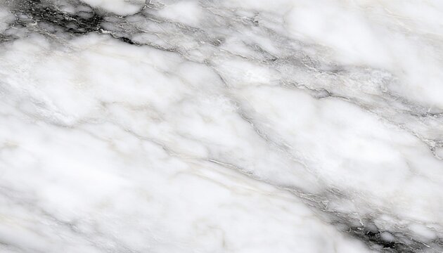 Elegant White Marble Surface with Gray Veins, Ideal for Design, Photography, and Art Projects.