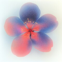 Fototapeta premium A pink-purple sakura flower illustration nature petals.