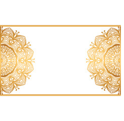 Islamic ramadan kareem eid mubarak arabic arabesque gold mandala invitation card