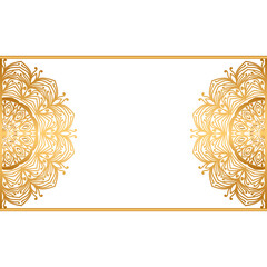 luxury golden mandala for indian wedding invitation card template design