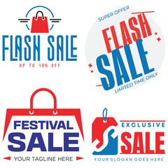 Set typography Sale icon art and illustrator eps 10