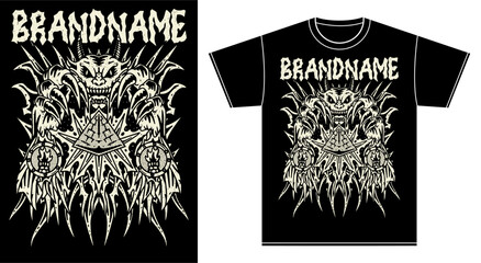 tshirt illustration design evil monster