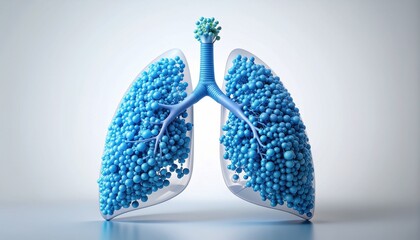 Breathe easy with this innovative lung visualization that highlights respiratory health and modern medicine, designed for health education and awareness campaigns