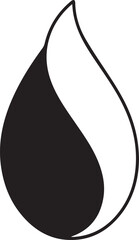 Simple Flame Fire Droplet Silhouette Icon