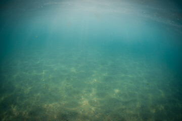 Scenic view of calm ocean underwater.
