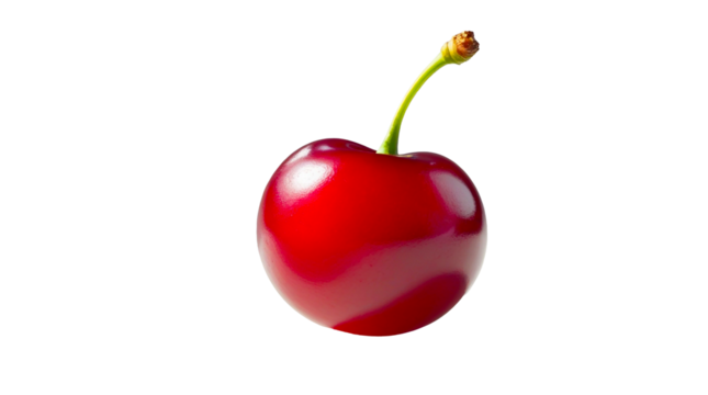 Fresh Cherry Isolated on Transparent background