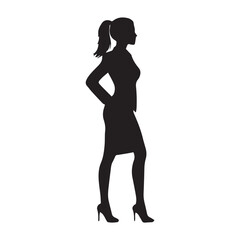 vector silhouette of a woman