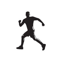 vector silhouette of a man running
