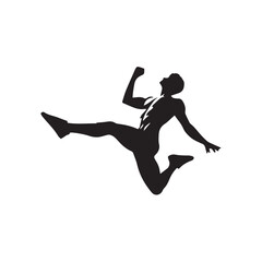 silhouette of a man jumping