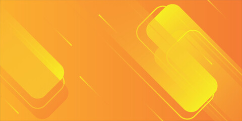 Abstract orange and yellow geometric background. Dynamic shapes composition. cool geometric poster © Roni Febriansyah
