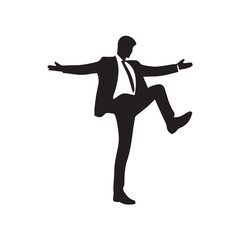 vector silhouette of a businessman