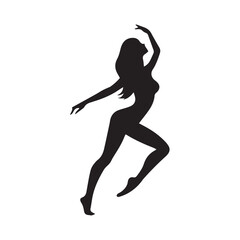 dancing girl silhouette