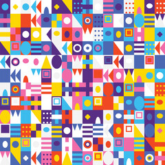 Abstract geometric pattern with colorful shapes a vibrant and modern design perfect for backgrounds and creative projects