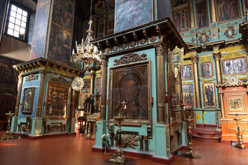 Church of the Resurrection of Christ on the Debra. Interior,  Russia, Kostroma, golden ring