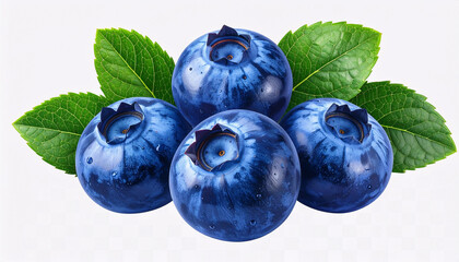 blueberries on a white background