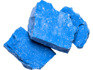 Blue mineral stone isolated on transparent background. Perfect for geology, nature, and crystal design visuals.