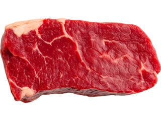 Raw beef steak isolated on transparent background. Ideal for meat, cooking, and culinary visuals.
