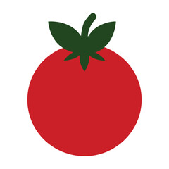 Minimalist red tomato icon fresh vegetable graphic clean food design Vector illustration