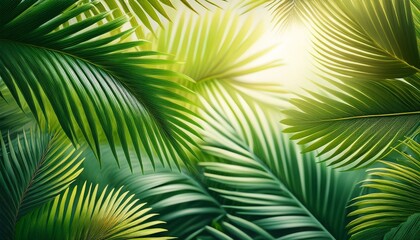 Obraz premium Lush Tropical Palm Foliage With A Summer Theme