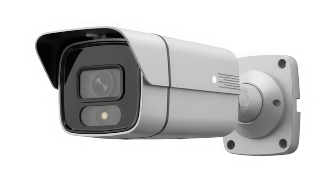 Security camera surveillance device isolated for monitoring safety use in png transparent background stock design