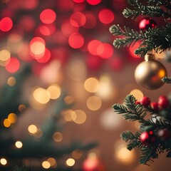 christmas background with christmas tree