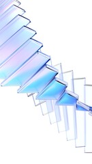 Abstract background design, futuristic glass structure, vertical orientation, 3d render