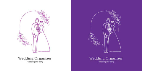 Classic Wedding Badge Logo for Event Organizer