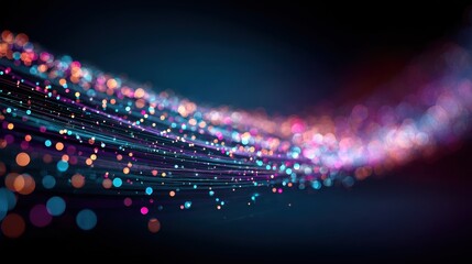 Abstract illustration of 5G energy arcs weaving through space