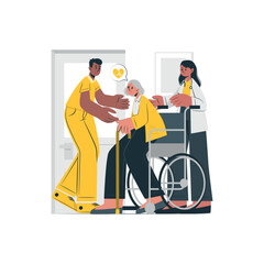 Medical care Semi Flat Illustrations