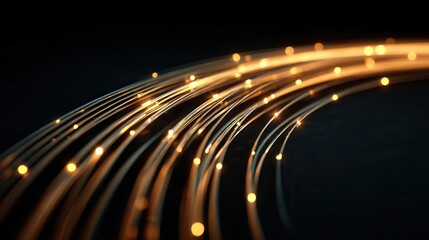 Abstract illustration of 5G frequency arcs with network data flow