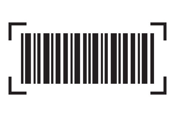 Barcode scan icon. Scan me text. Smartphone usage. barcode sign. payment and identification. Simple digital scanning. Universal code for scanning product or item. 