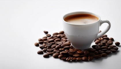 Fototapeta premium Coffee On The White