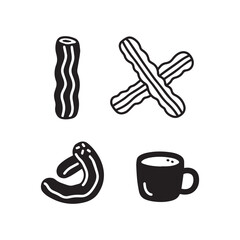  Breakfast Food Icon Vector Set Bacon, Pretzel, and Coffee Graphics Collection.