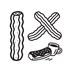  Breakfast Food Icon Vector Set Bacon, Pretzel, and Coffee Graphics Collection.