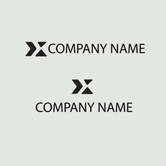 Minimalist white and black logo