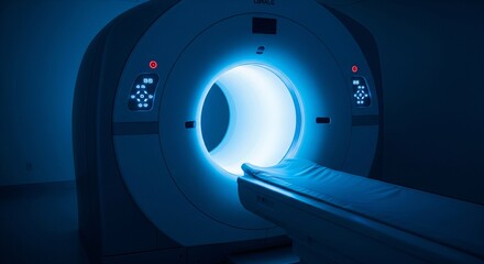 MRI scanner machine in a hospital for medical diagnostic.