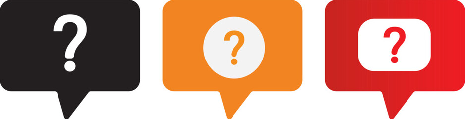 Interrogation icons vector set, Editable strokes set symbol, Inquiry and help desk sign,vector icons designed, simple design logo icons, illustration,
