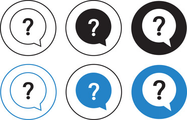 question box icon set, Editable strokes set symbol, Inquiry and help desk sign, vector icons designed in filled style, graphic, question, illustration,
