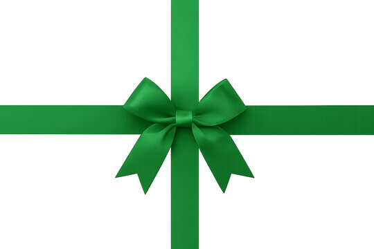 kokardka, wstążka, prezent, zielona