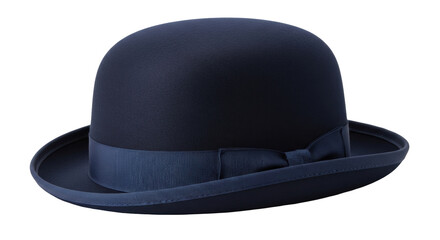 Isolated classic bowler hat, formal headwear or headgear accessory for fashion statement