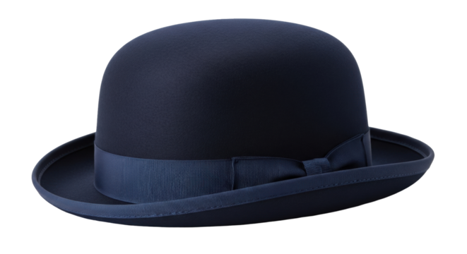 Isolated classic bowler hat, formal headwear or headgear accessory for fashion statement