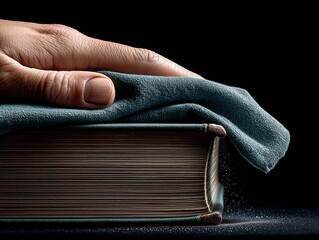 wipe the cover of an old book