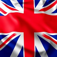 Fototapeta premium The striking design of the British flag, a heraldic symbol of the United Kingdom , color palette, national symbol