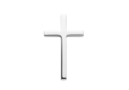 Isolated Christian Cross Symbol – Symbol of Christianity, Simple Religious Sign and Shape
