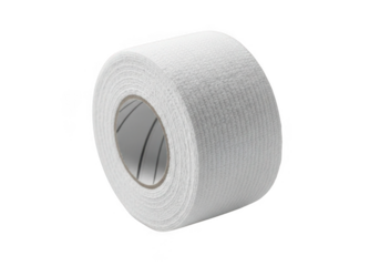 Roll of white athletic sports tape isolated on transparent background